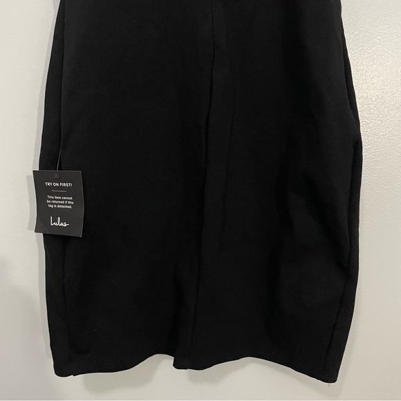 Lulus Drinks On Me Black Sleeveless Pleated Bodycon Dress Small - Picture 11 of 15